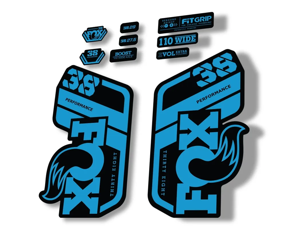 FOX 38 Performance 2021 Forks Suspension Factory Decal Sticker Blue - 1
