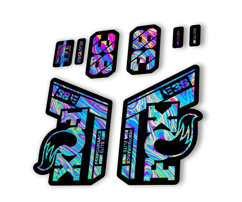 FOX 38 P. Elite E Bike 2021 Forks Suspension Factory Decal Sticker Oil Slick 1 - 1