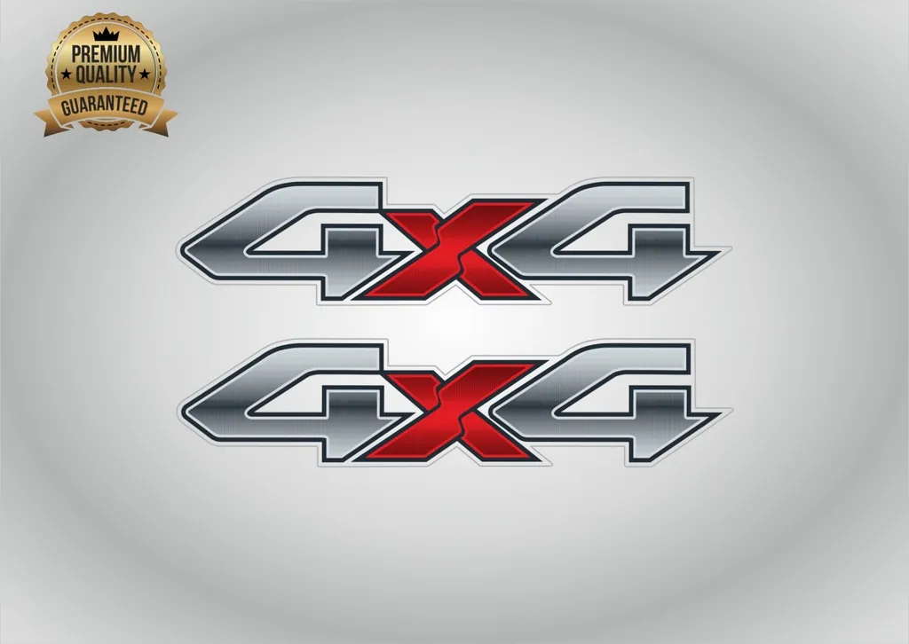 4x4 Decals Compatible with Mitsubishi TritonTruck Body Tail 2pcs - 1