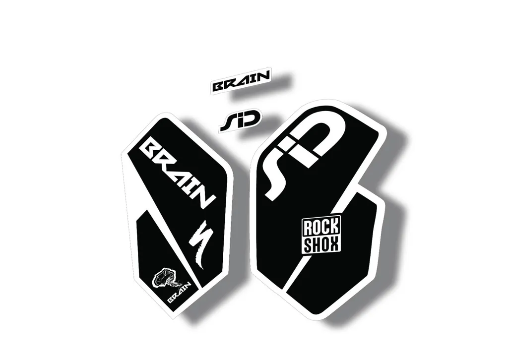 Rock Shox SID Brain 2012 Mountain Bike Cycling Decal Sticker Adhesive Black - 1