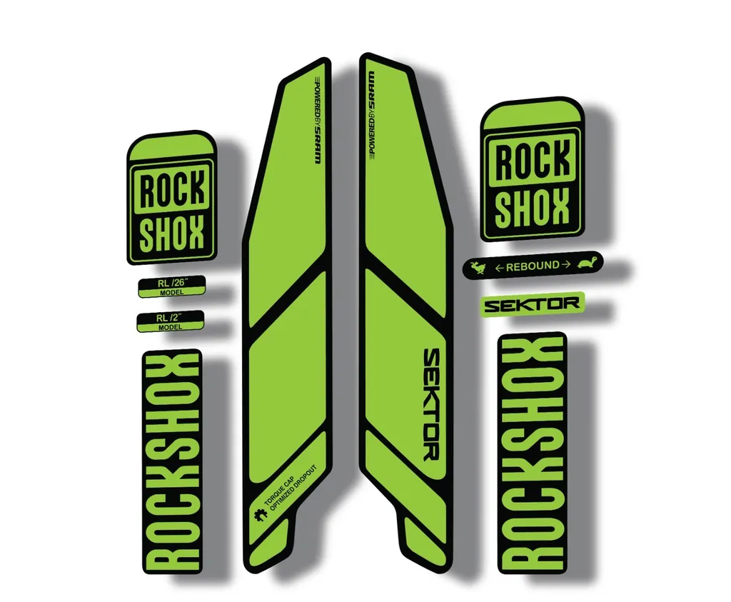 Rock Shox SEKTOR 2015 Fork Decal Mountain Bike Cycling Sticker Adhesive Green - 1