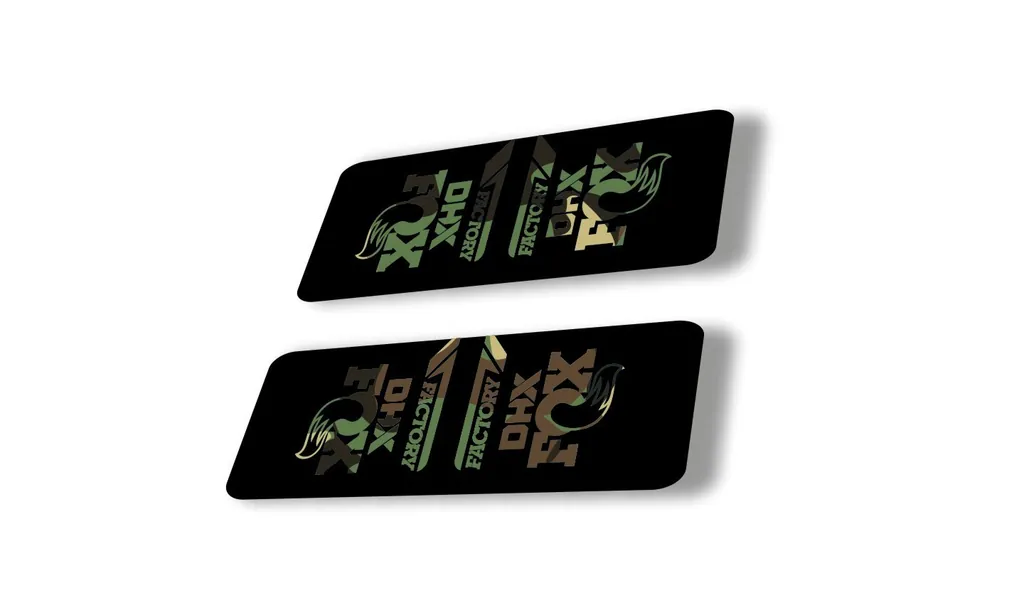 FOX DHX 2022 Factory Rear Shock Suspension Sticker Decal Adhesive Camo - 1