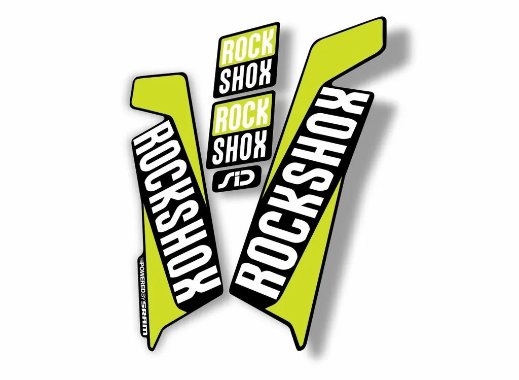 Rock Shox SID Brain 2016-17 Mountain Bike Cycling Decal Sticker Adhesive L Green - 1