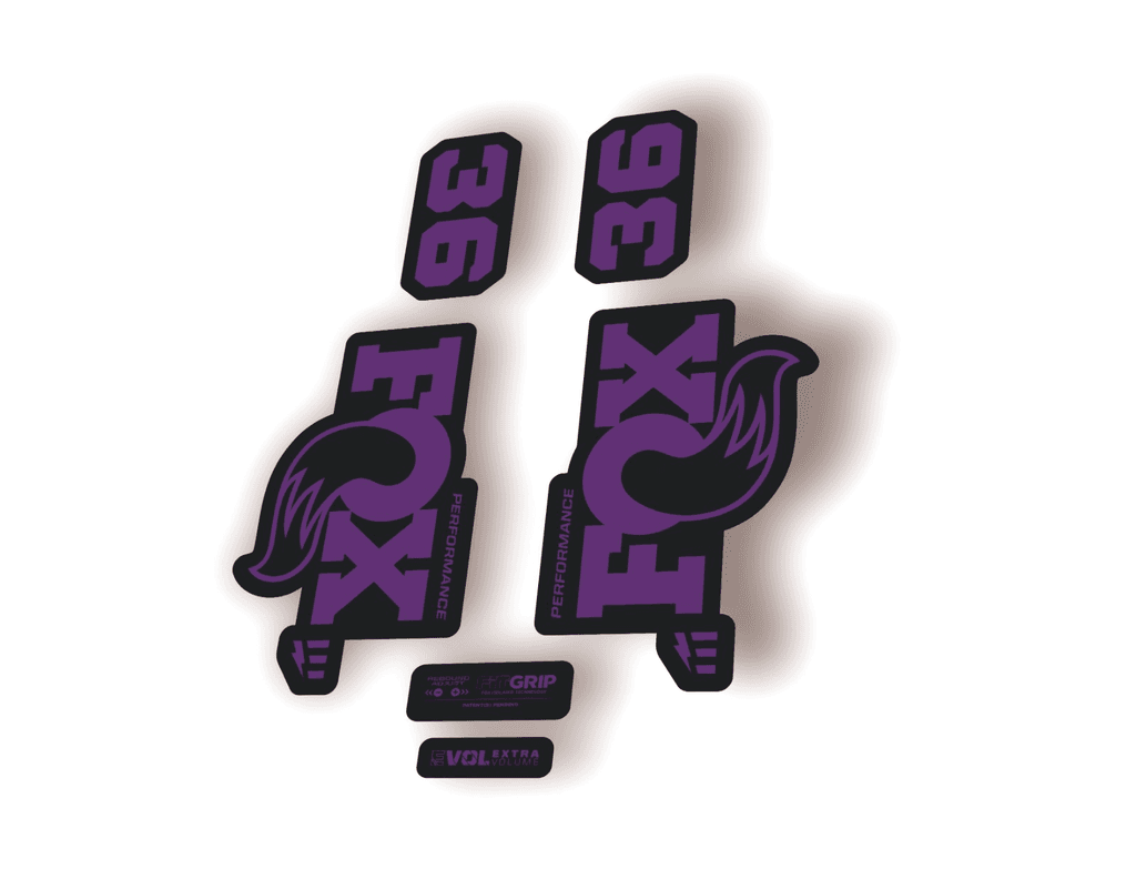 FOX 36 Performance E-Optimized 2026 Fork Factory Decal Sticker Adhesive Purple - 1
