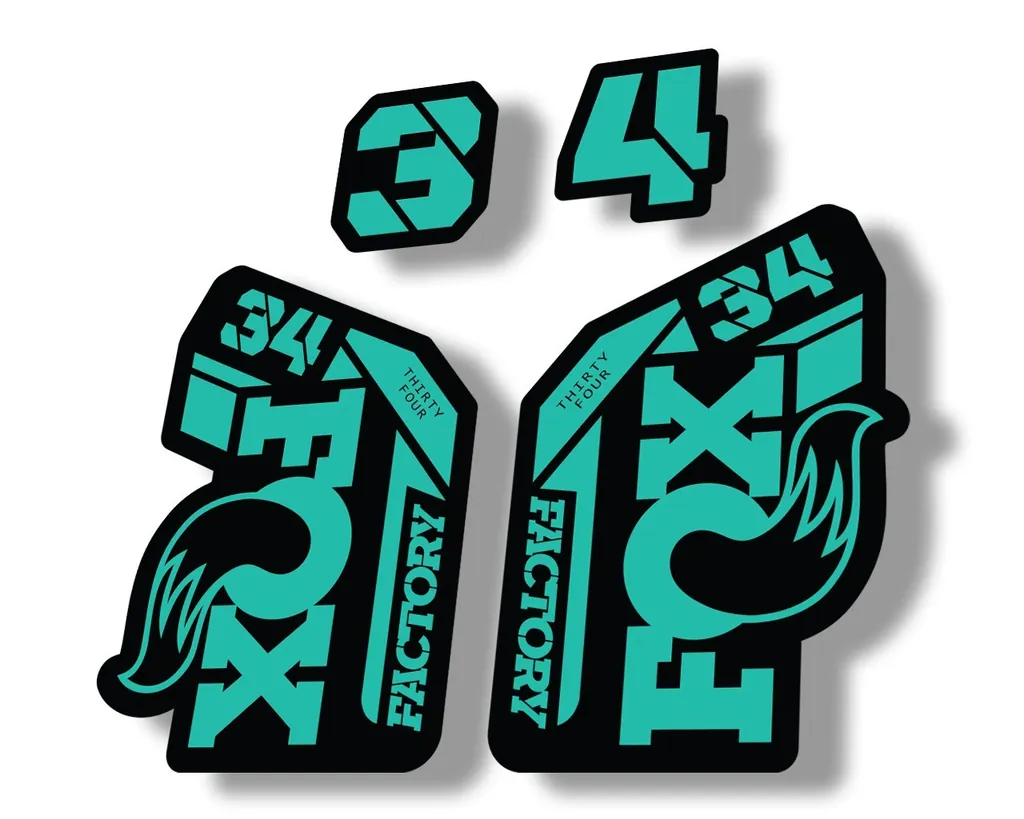 FOX 34 2021 Factory Forks Suspension Decal Sticker Dolphin - 1