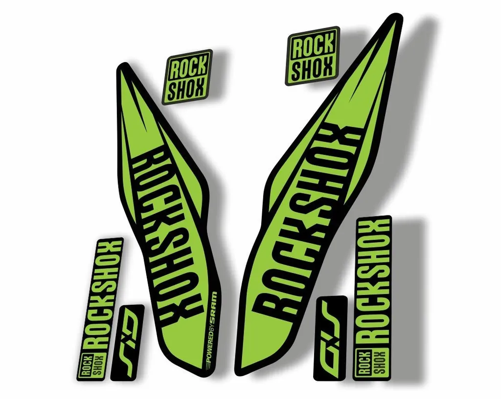 Rock Shox SID 2017 Mountain Bike Cycling Fork Decal Kit Sticker Adhesive Green - 1