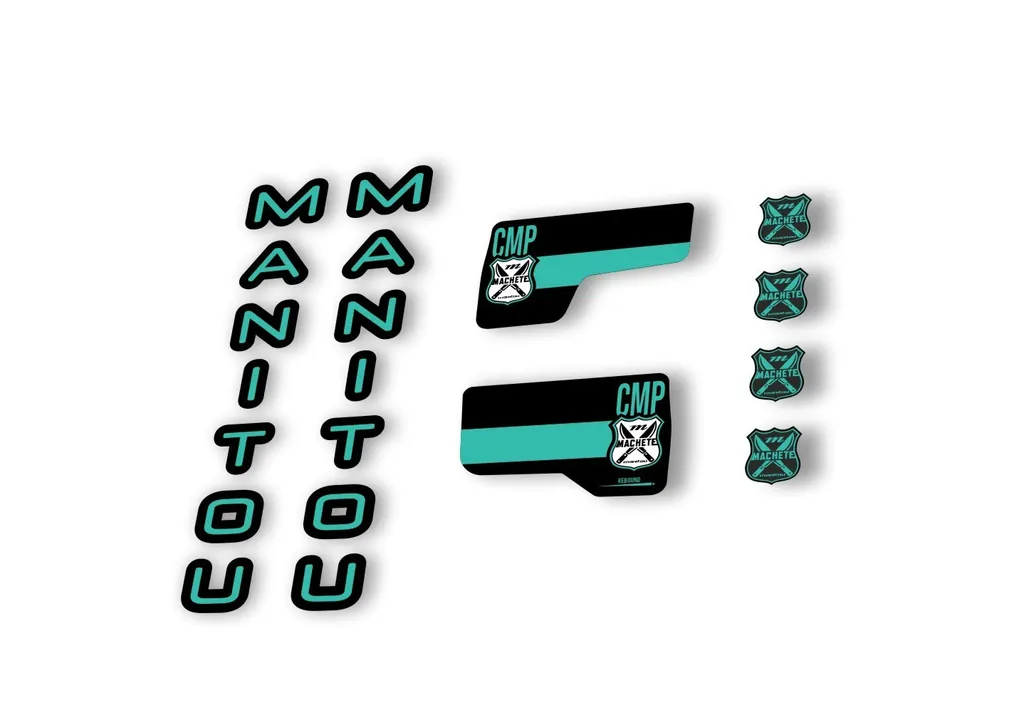 Manitou Machette Comp 2020 Fork Suspension Decal Kit Sticker Set Dolphin - 1