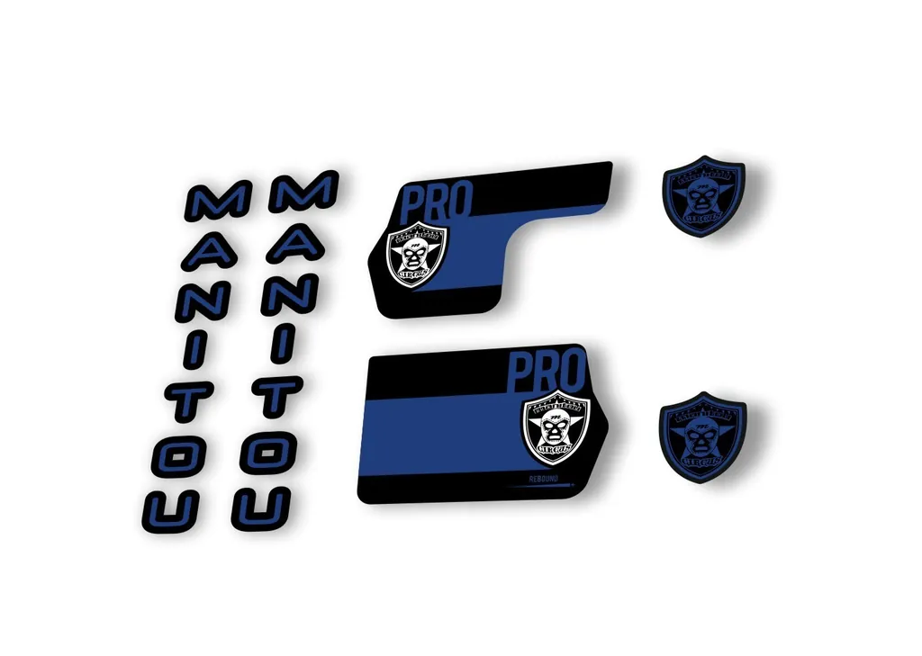 Manitou Circus Pro 2020 Fork Suspension Decal Kit Sticker Set Dark Blue - 1