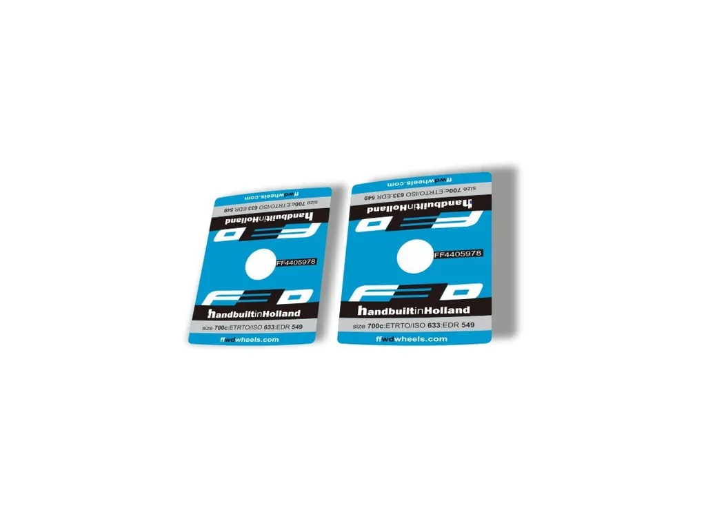 FFWD F3D Bicycle Valve Decal Road Bike Rims Sticker Set Vinyl Sheet Blue 2 Pcs - 1