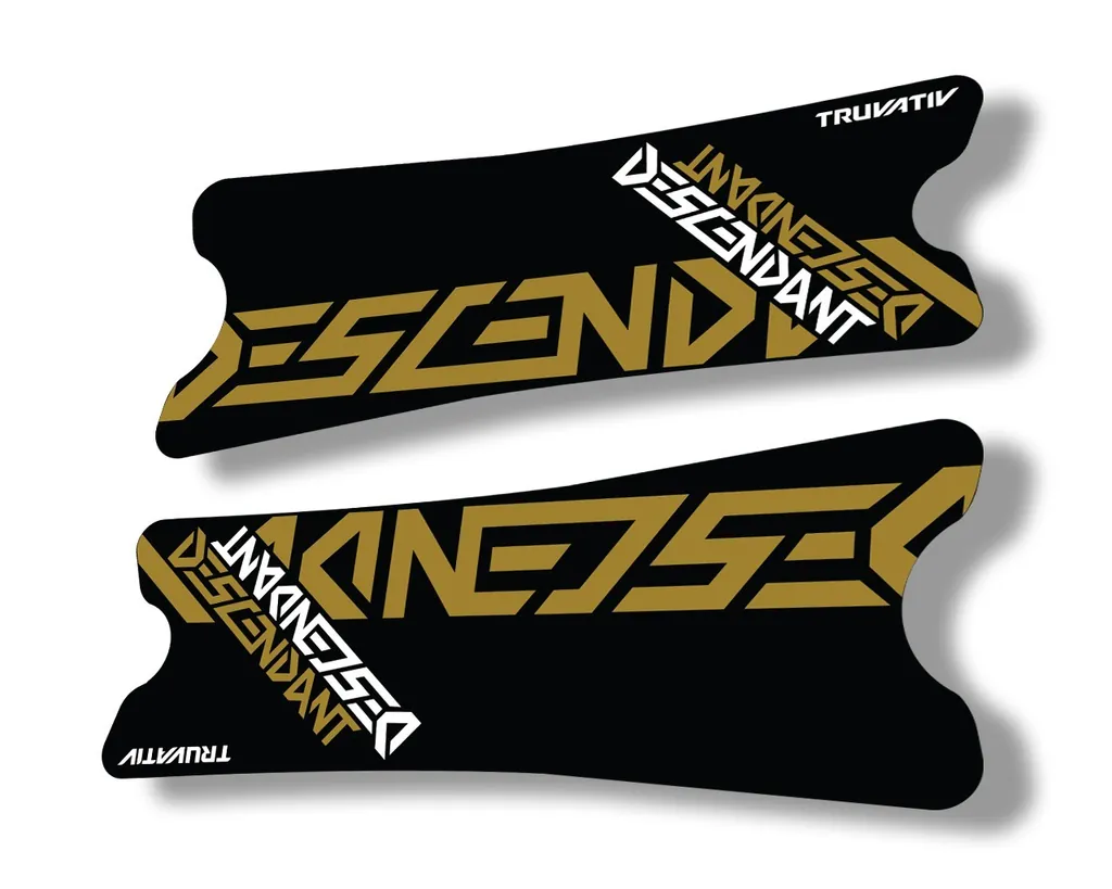 Truvativ 2018 Dexcendant Crank Set Stickers Decals MTB Bicycle 2Pcs Gold - 1