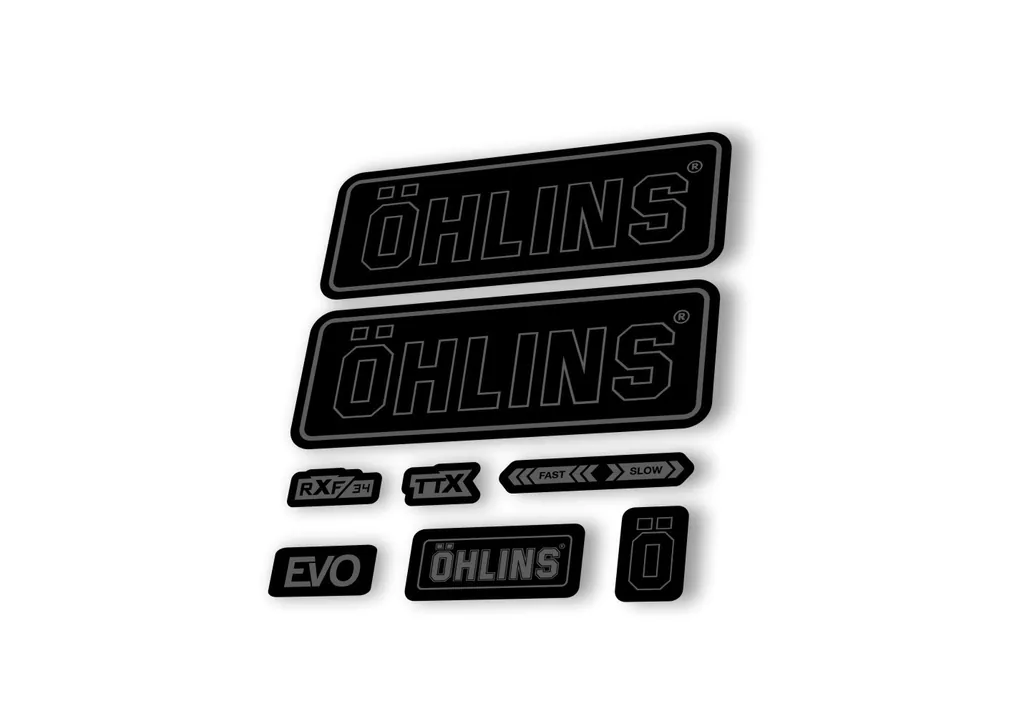 Ohlins RXF34 EVO 2018 Rear Shock Decal Mountain Bike Cycling Sticker Gray - 1