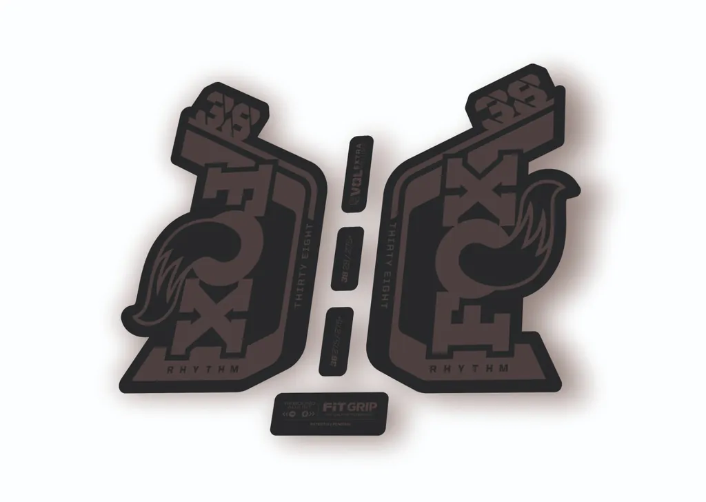 Fox 38 Rhythm 2024 Fork Suspension Factory Decal Sticker Adhesive Gray - 1