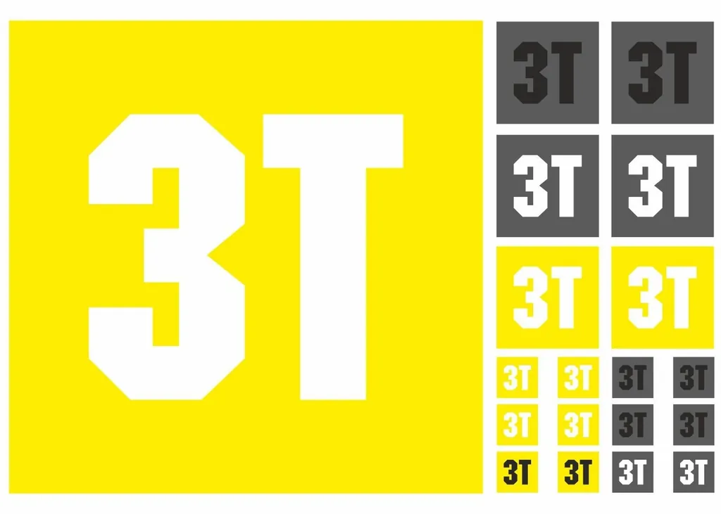 Bicycle Vinyl Frame Stickers – Compatible with 3T Bikes – Dark Yellow - 1