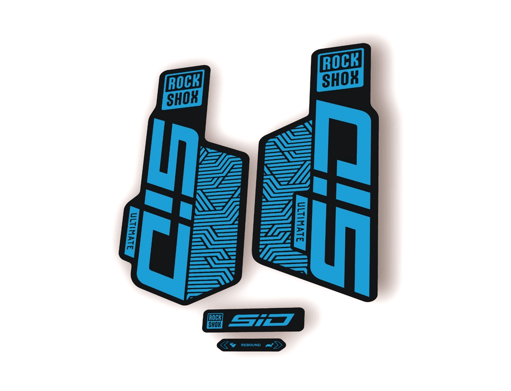 Rock Shox SID ULTIMATE 2025 Flight Attendant Bike Cycling Decal Sticker Blue - 1