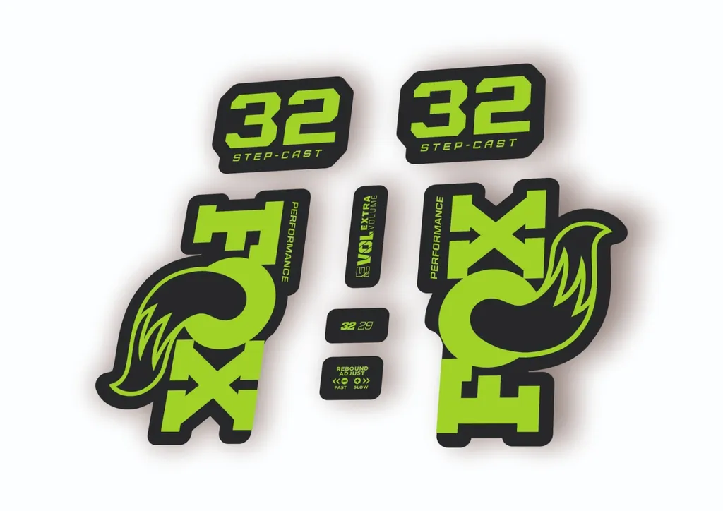 Fox 32 Step Cast Performance 2025 Fork Factory Decal Sticker Adhesive Green - 1