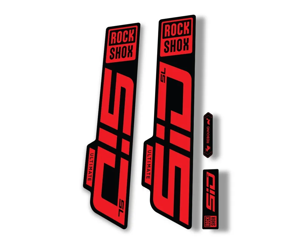 Rock Shox SID SL Ultimate 2021 Mountain Bike Cycling Decal Sticker Adhesive Red - 1