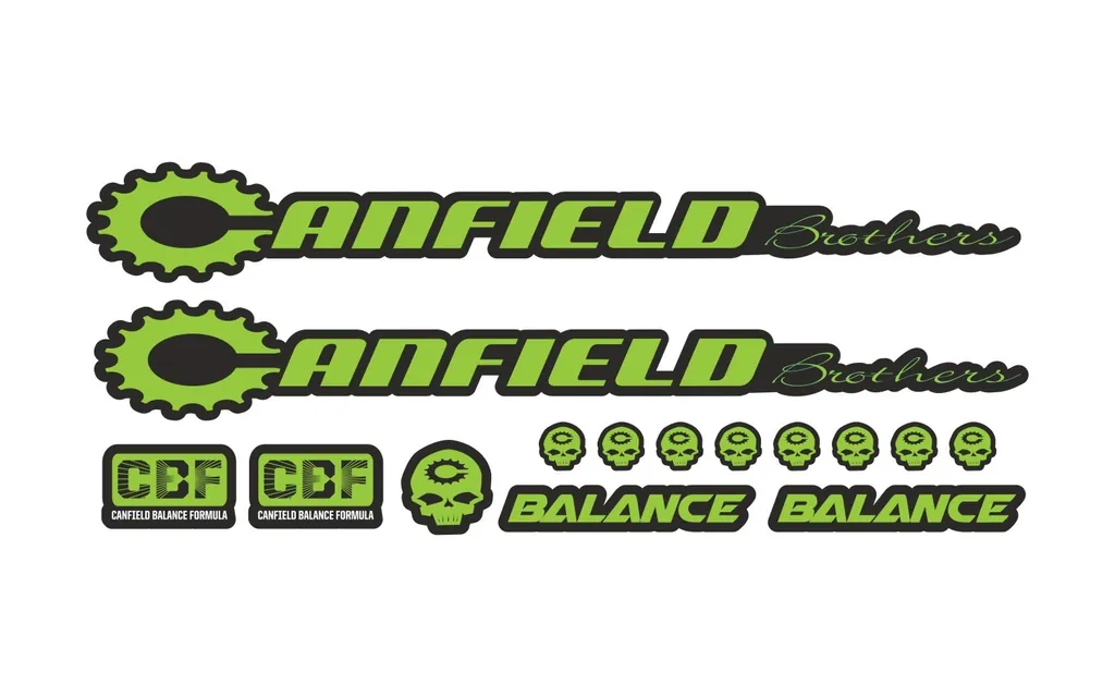 Bicycle Vinyl Frame Stickers Custom Compatible with Canfield Balance 2016 Green - 1