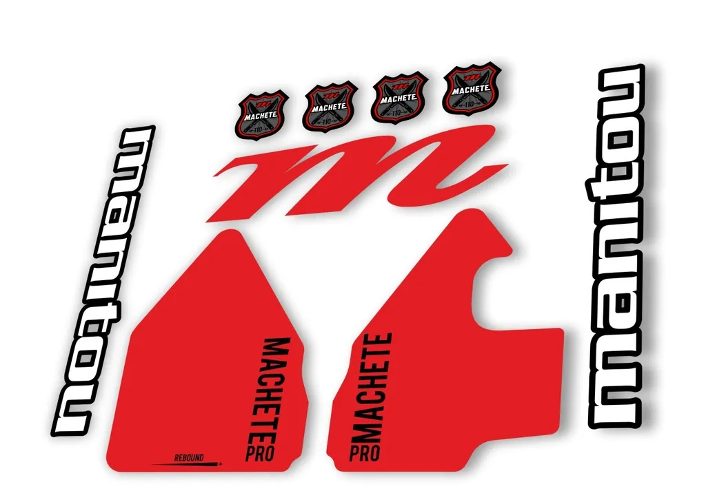Manitou Machette 110 Pro 2020 Fork Suspension Decal Kit Sticker Red - 1