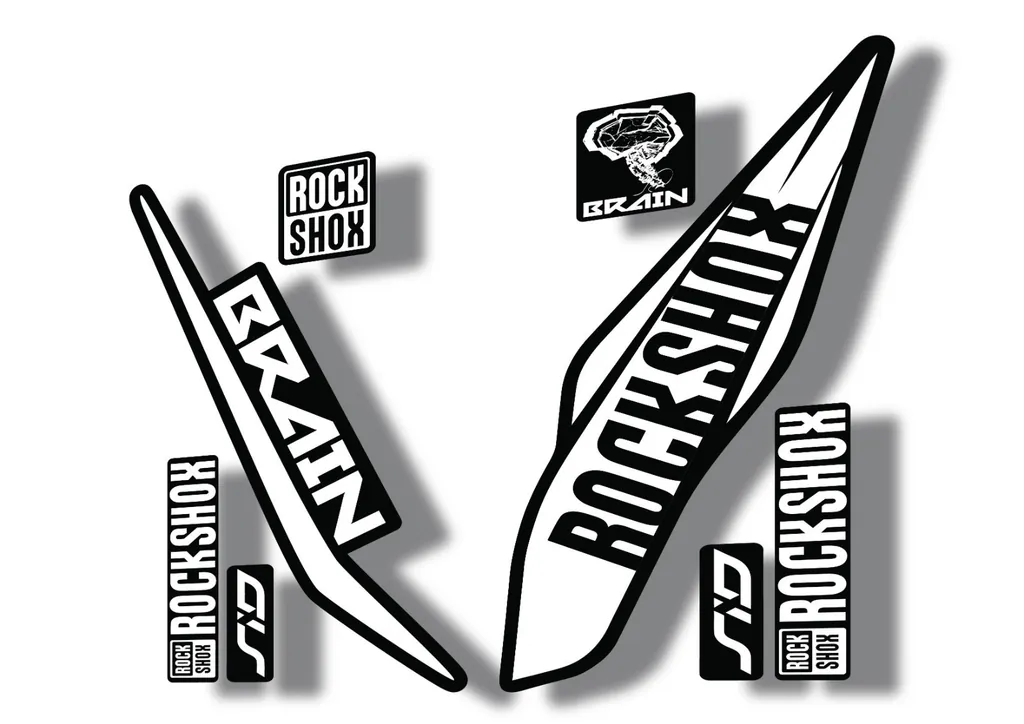 Rock Shox SID Brain 2017 Mountain Bike Cycling Decal Sticker Adhesive White - 1