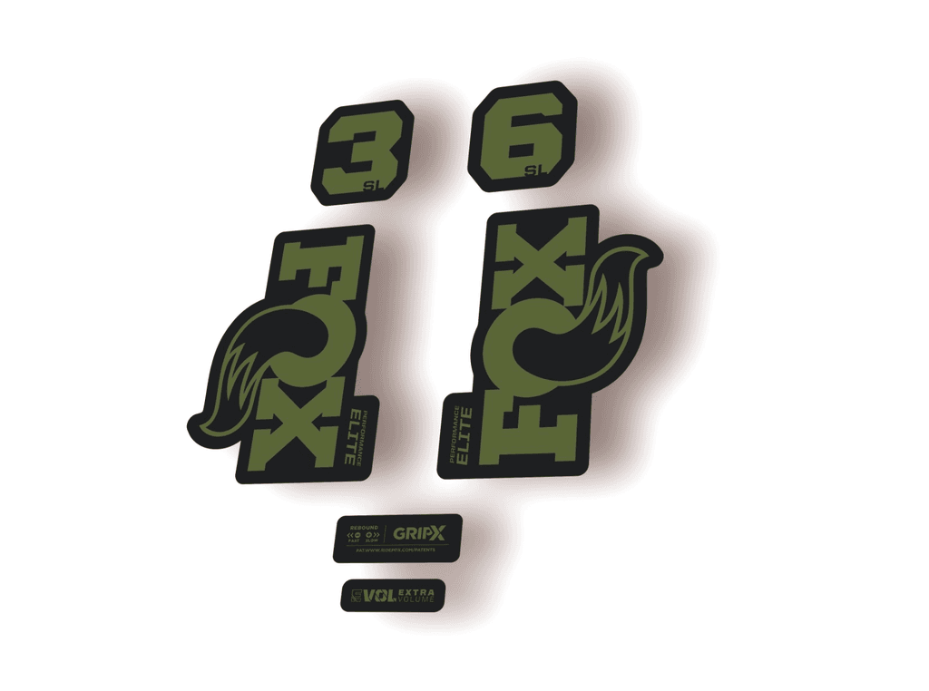 FOX 36 SL Elite 2026 Fork Factory Suspension Decal Sticker Adhesive Olive - 1
