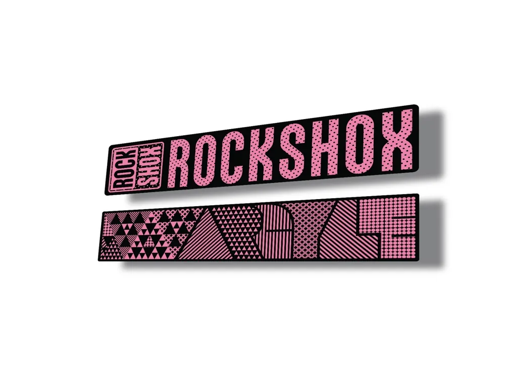 Rock Shox ARGYLE 2017 Fork Decal Mountain Bike Cycling Sticker Pink - 1
