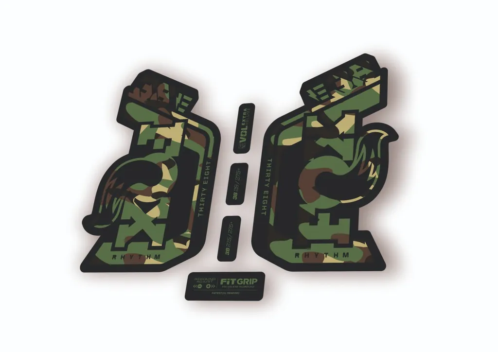 Fox 38 Rhythm E Bike 2024 Fork Suspension Factory Decal Sticker Adhesive Camo - 1