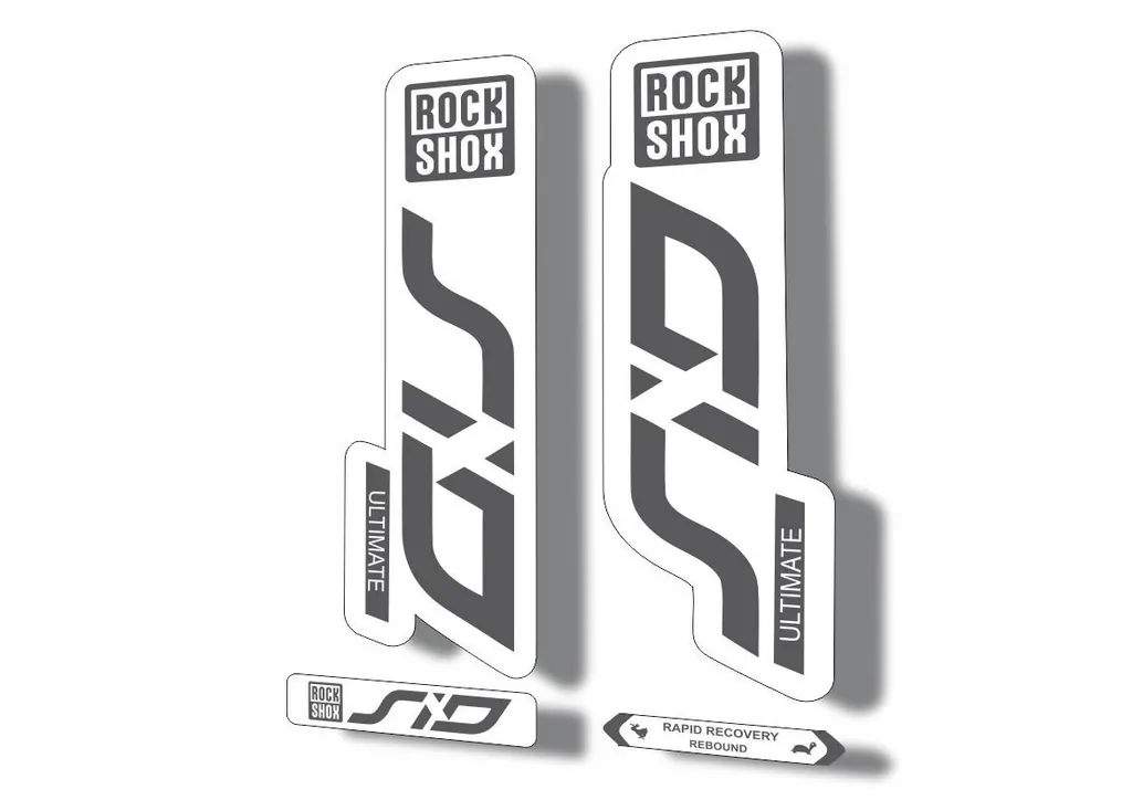Rock Shox SID 2020 ULTIMATE Mountain Bike Cycling Decal Sticker White Gray - 1