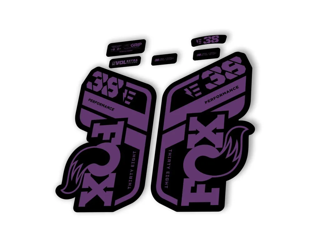 FOX 38 Performance E Bike 2021 Forks Suspension Factory Decal Sticker Purple - 1