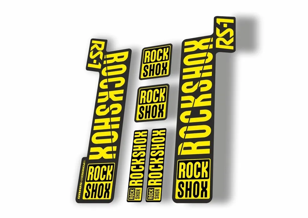 Rock Shox RS1 2018 Fork Decal Mountain Bike Cycling Sticker Adhesive Yellow - 1